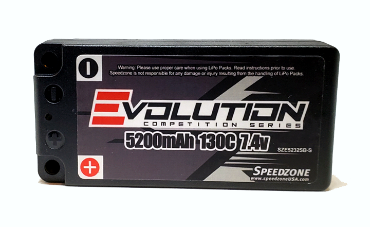 Evolution SHORTY HardCase LiPo 7.4V 5200mAh 130C 2S Battery Pack 5MM
