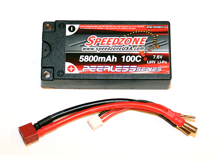 Speedzone SHORTY HardCase LiPo 7.6V LiHV 5800mAh 100C 2S Battery Pack 5MM