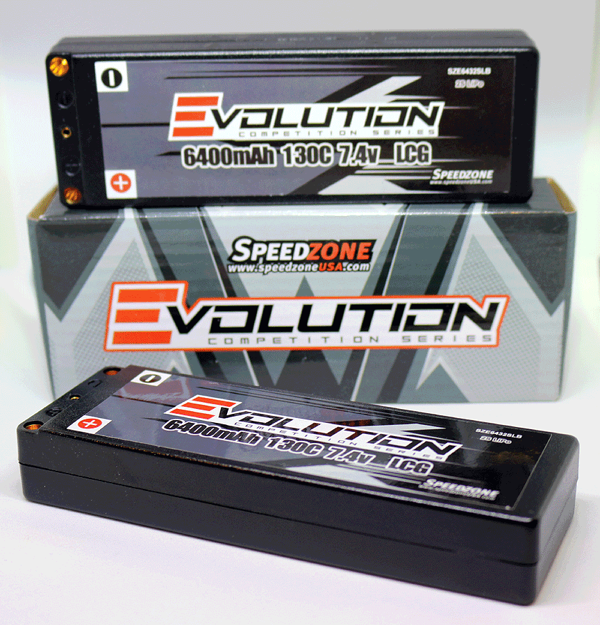 Evolution 6400mAh 130C 2S 7.4V LCG Hardcase Lipo Battery 5mm *SUPER IR AV* (2 Packs)