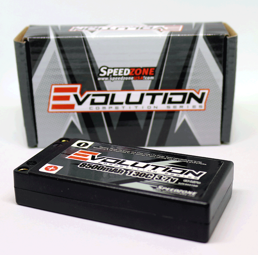 Evolution 8500mAh 130C 3.7V 1S Battery LiPo Pack SZE8531SB 1/12 High AV Low IR - 5MM