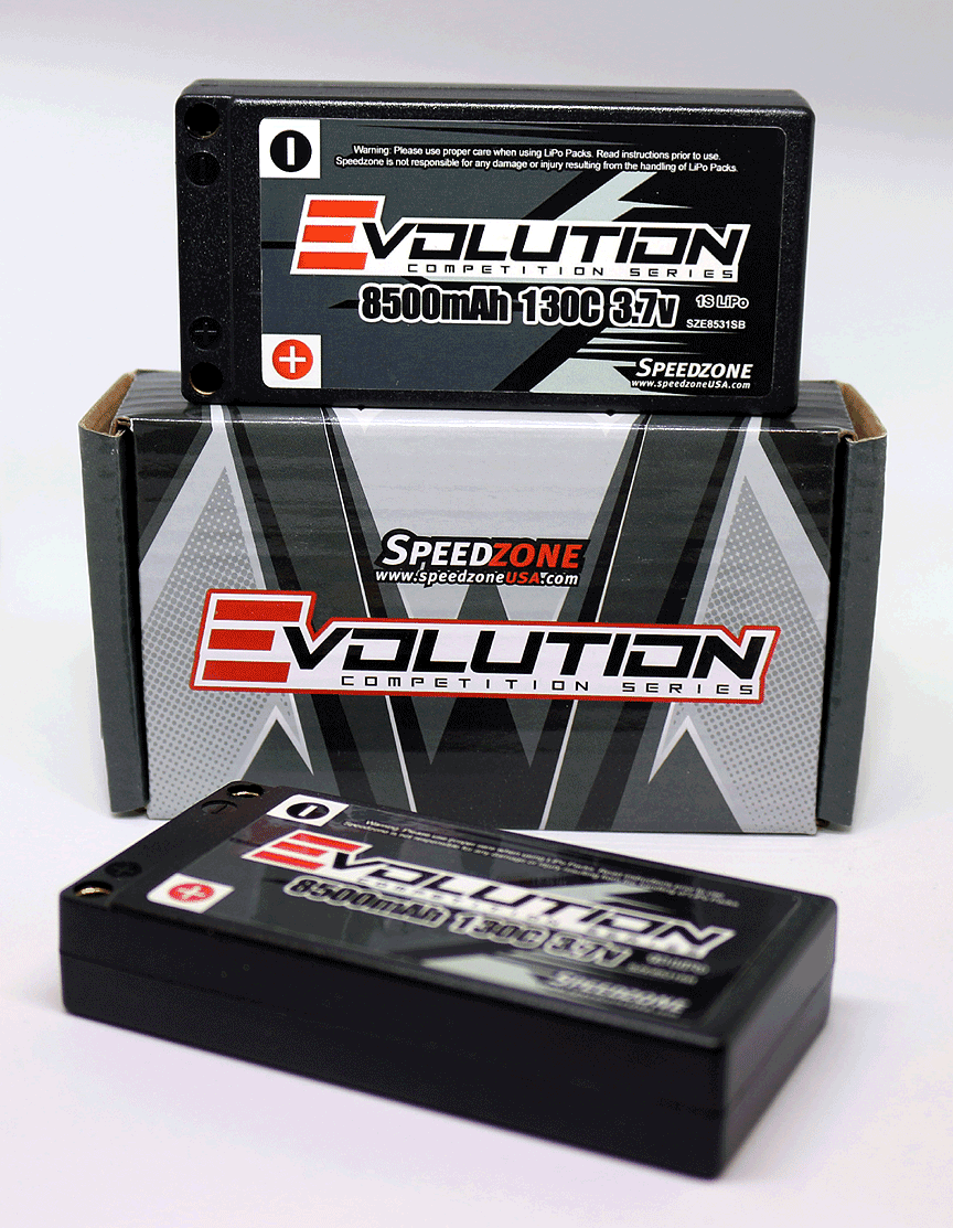 **2 Packs** Evolution 8500mAh 130C 3.7V 1S Battery LiPo Pack 1/12 High AV Low IR 5MM