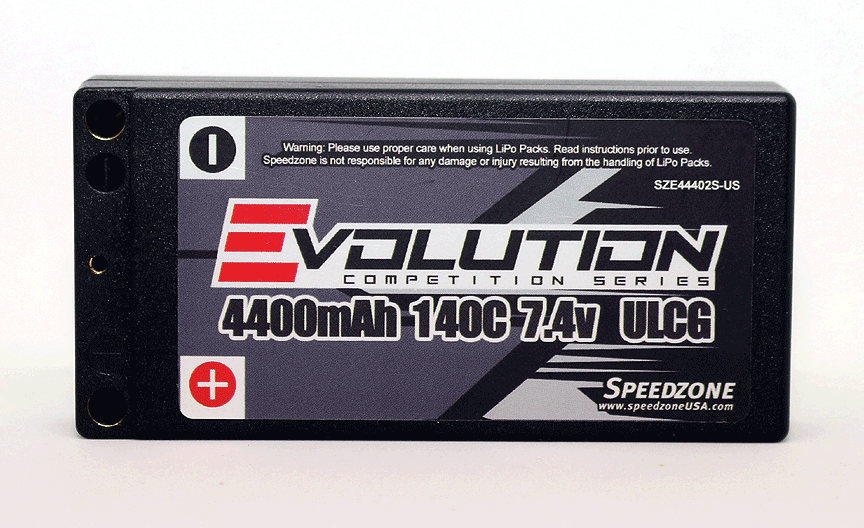Evolution 4400mAh 140C 7.4V 2S ULCG Thin SHORTY LiPo Battery Pack 5MM Inboard LCG