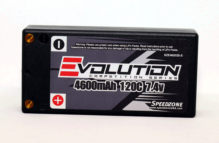 Evolution 4600mAh 120C 7.4V 2S SHORTY Lipo Battery Pack 5MM Inboard Bullet Connectors