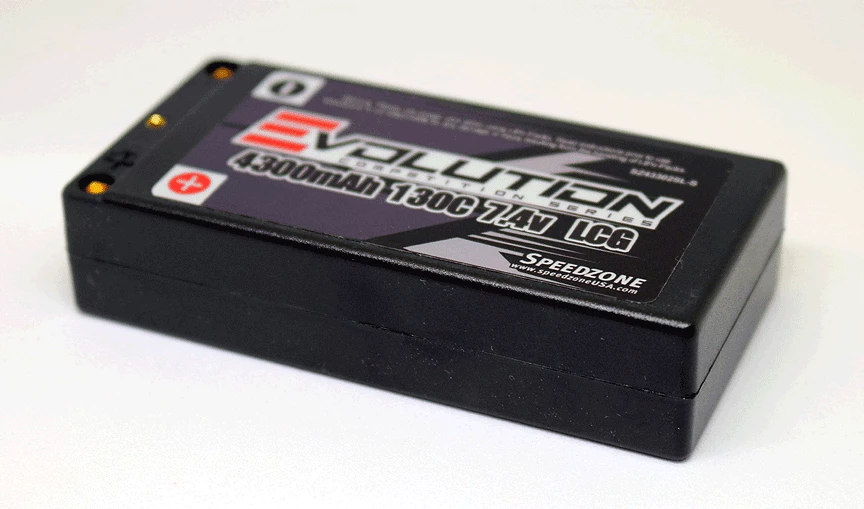Evolution 4300mAh 130C 7.4V 2S LCG SHORTY LiPo Battery Pack 5MM Inboard