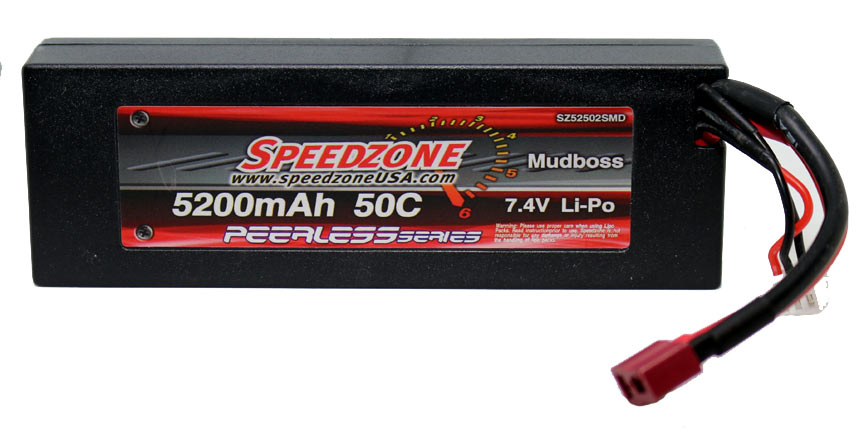 Speedzone Mudboss 5200mAh 50C Lipo Battery Pack 2S 7.4V 1/10 Deans - SZ52502SMD