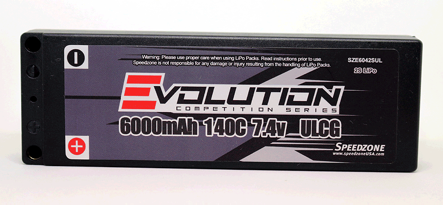 Evolution 6000mAh 140C 2S 7.4V ULCG Hardcase Lipo Battery Pack - 5mm Inboard