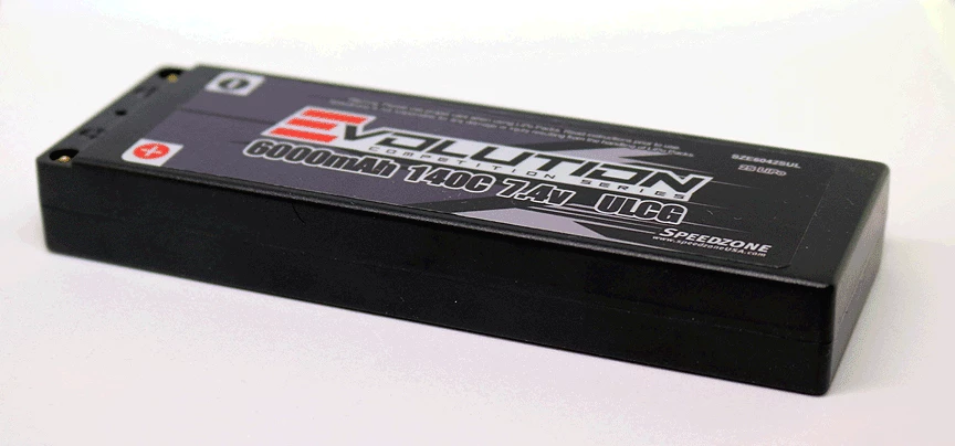 Evolution 6000mAh 140C 2S 7.4V ULCG Hardcase Lipo Battery Pack - 5mm Inboard