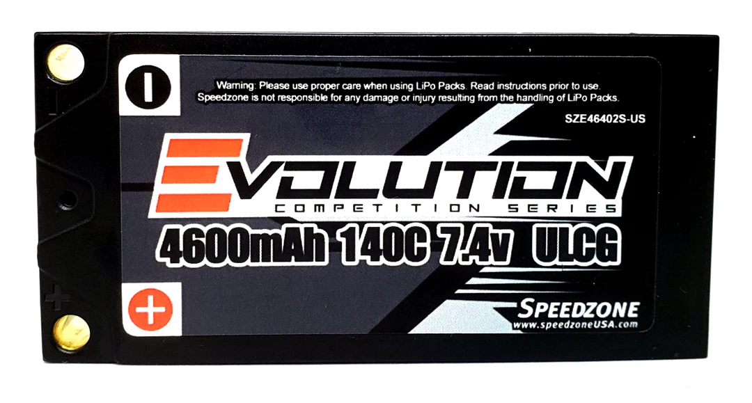 Evolution 4600mAh 140C 7.4V 2S ULCG Thin SHORTY LiPo Battery Pack SZE46402S-US