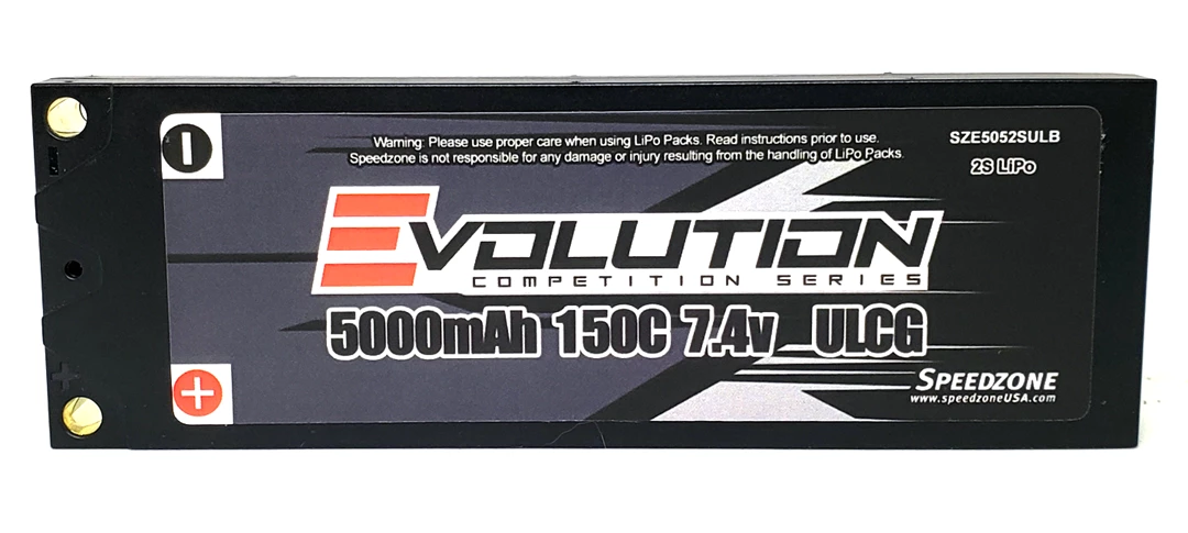 Evolution 5000mAh 150C 2S 7.4V ULCG Thin Lipo Battery Pack