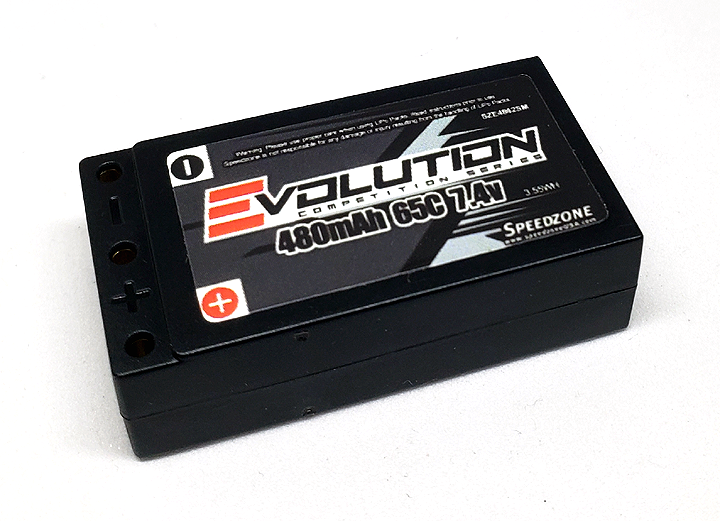 Evolution 480mAh 65C 7.4V Lipo Battery Pack for 1/28 Scale