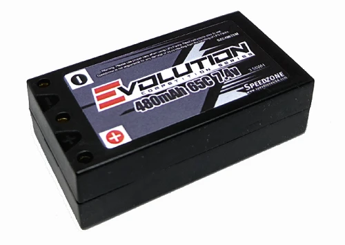Evolution 480mAh 65C 7.4V Lipo Battery Pack for 1/28 Scale