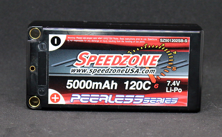 Speedzone 5000mAh 120C 2S SHORTY HardCase LiPo 7.4V Battery Pack 5mm Bullet from USA