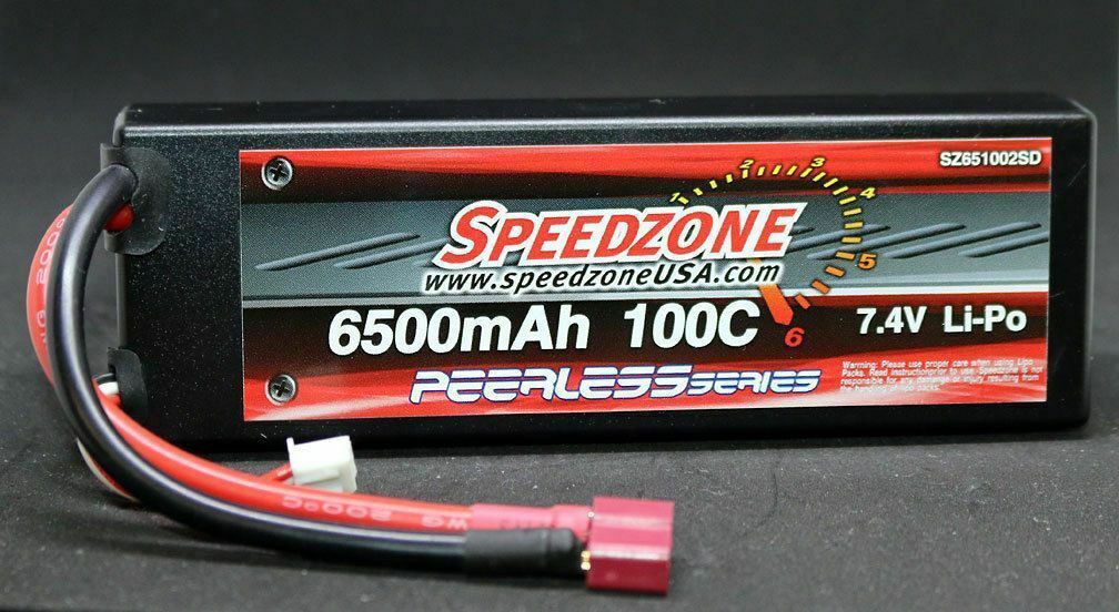 Speedzone 6500 mAh 100C HardCase Lipo Battery 2S 7.4V 1/10 Deans Stampede R/C Trucks