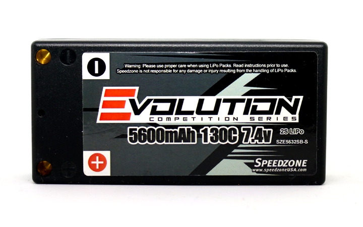 Evolution 5600mAh 130C 7.4V 2S SHORTY Lipo Battery Pack 5MM - LOW IR HIGH AV!