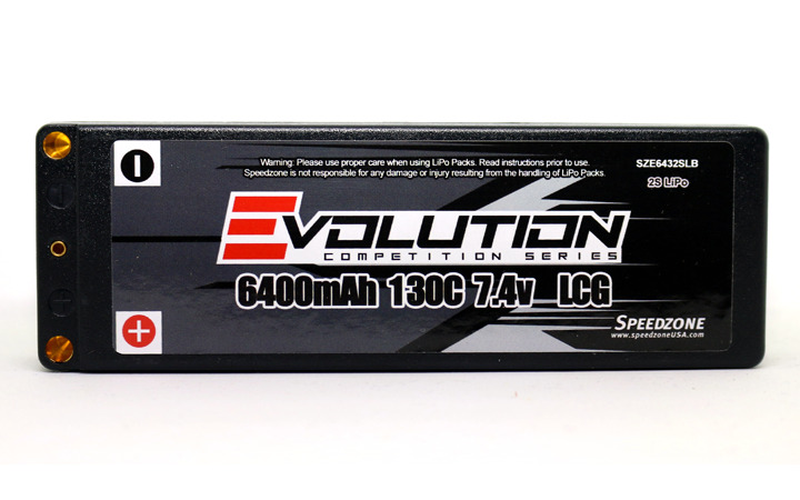 Evolution 6400mAh 130C 2S 7.4V LCG Hardcase Lipo Battery Pack - 5mm **SUPER IR & AV**