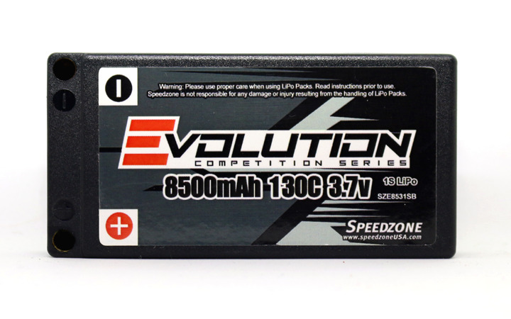 Evolution 8500mAh 130C 3.7V 1S Battery LiPo Pack SZE8531SB 1/12 High AV Low IR - 5MM