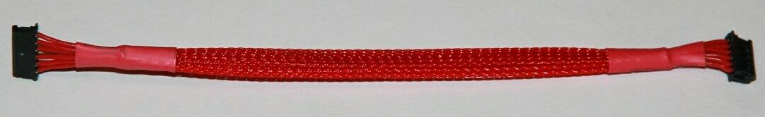 Speedzone 125mm Braided Sensor Cable - RED Wire Brushless Motor R/C 1/10 1/12