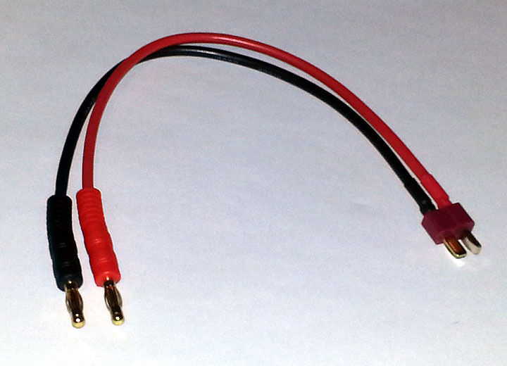 T Plug Deans to 4mm Charging Charge Cable Lipo 200mm Length Ships from USA
