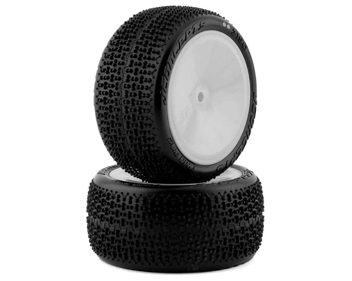 JConcepts Twin Pins Pre-Mounted Rear Buggy Carpet Tires Pink (White) (2) 3190-101021