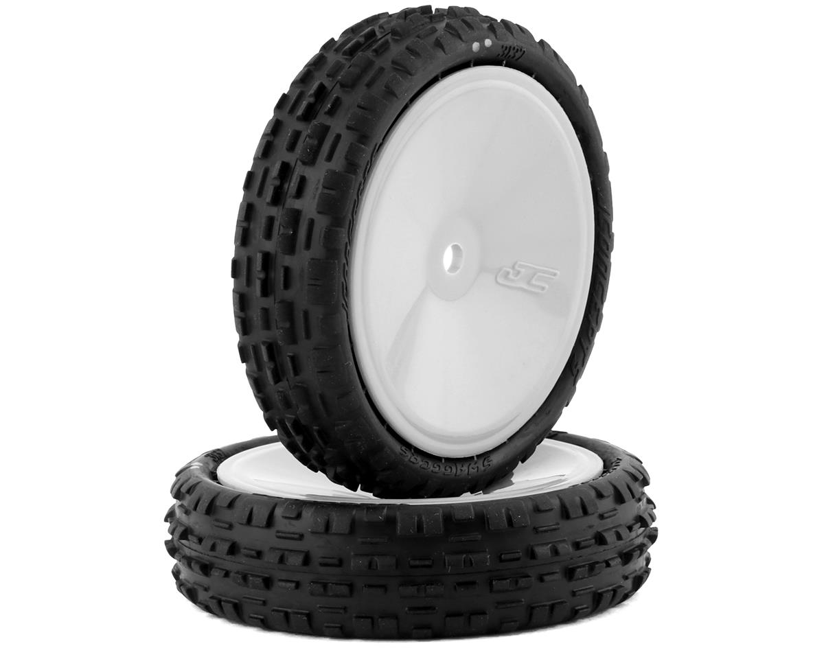JConcepts Swaggers Pre-Mounted 2WD Front Buggy Carpet Tires (White) (2) 3137-101011