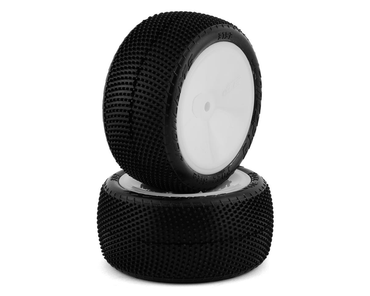 JConcepts Fuzz Bite Pre-Mounted Rear Buggy Carpet Tires (White) (2) 3152-101021