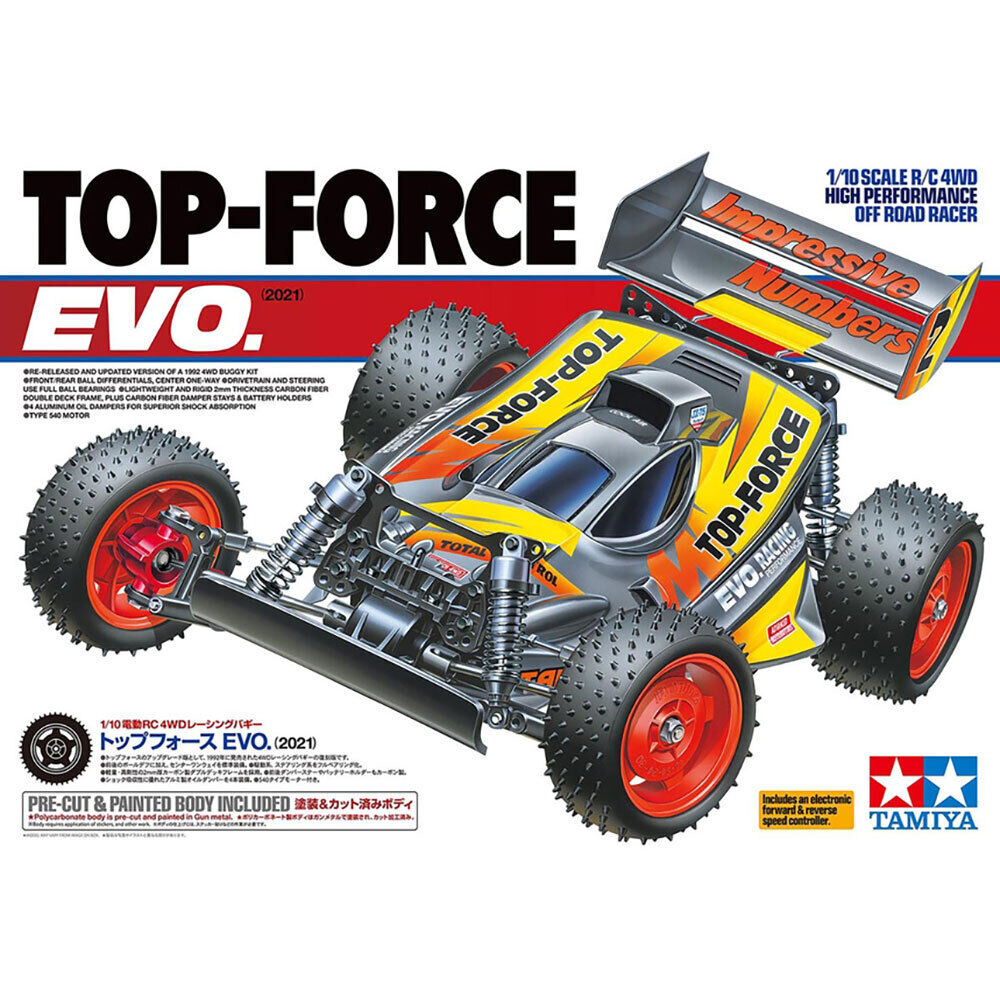 Tamiya 1/10 Top-Force Evolution Off-Road RC Buggy Kit Top