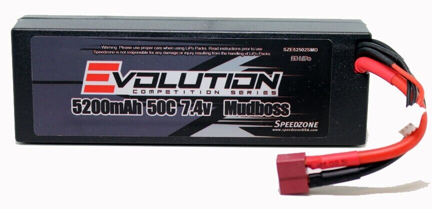 Evolution Mudboss 5200mAh 50C Lipo Battery Pack 2S 7.4V 1/10 Deans - SZE52502SMD