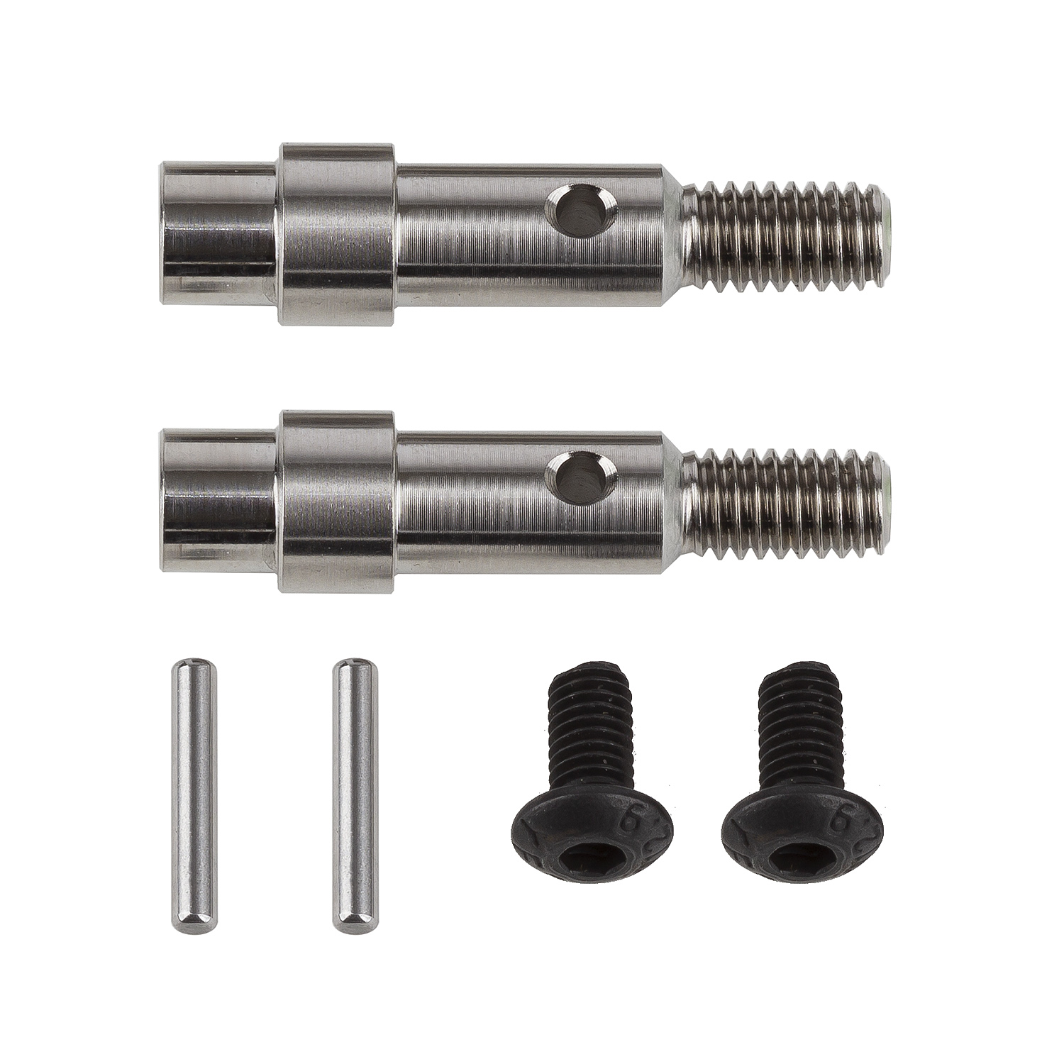 Team Associated RC10B6 Factory Team Titanium Hex Adapter Front Axles ASC71181
