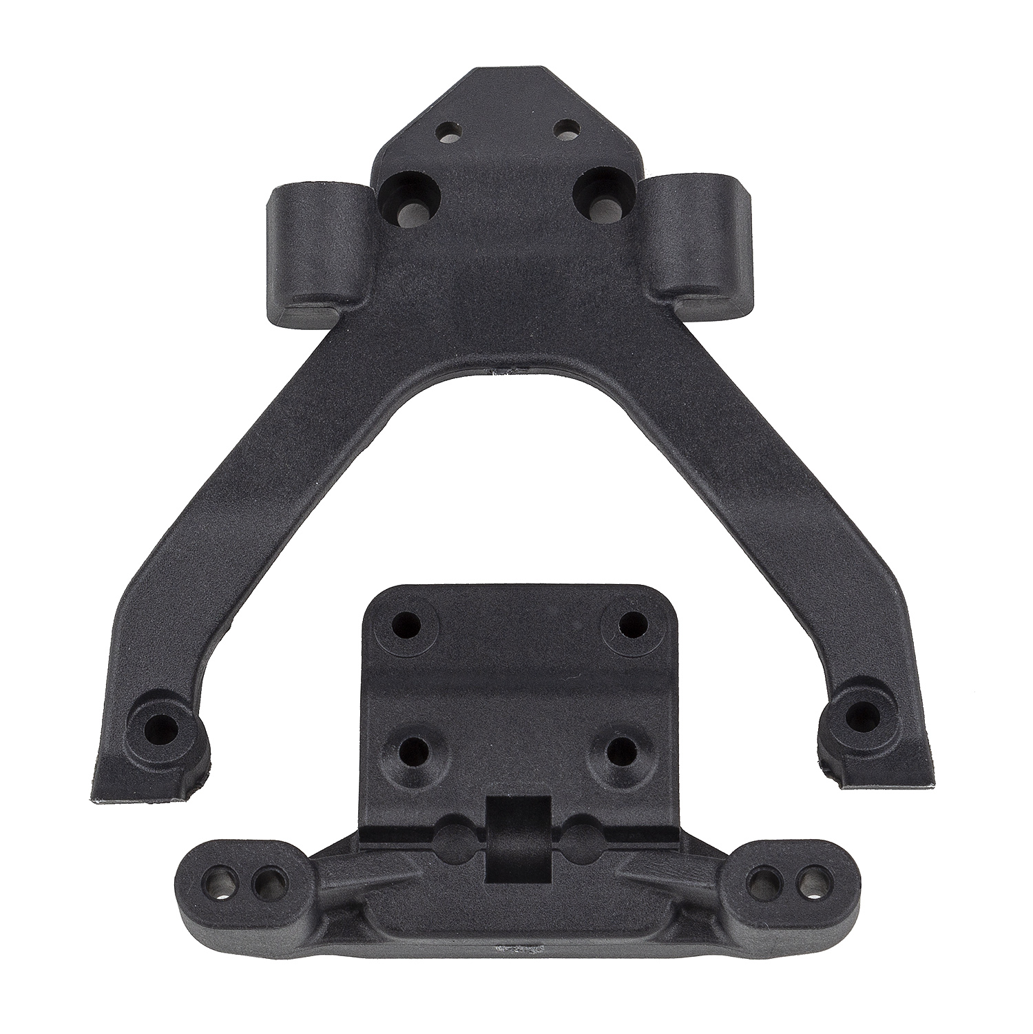 Team Associated B6.4 Angled Front Top Plate & Ballstud Mount Carbon ASC71183