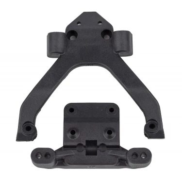 Team Associated B6.4 Angled Front Top Plate & Ballstud Mount Carbon ASC71183