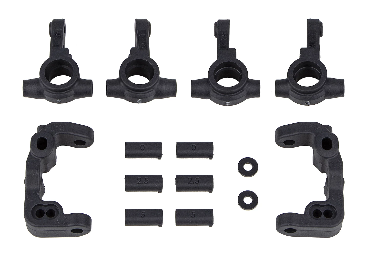 Team Associated B6.4 -1mm Carbon Scrub Caster & Steering Blocks ASC91985