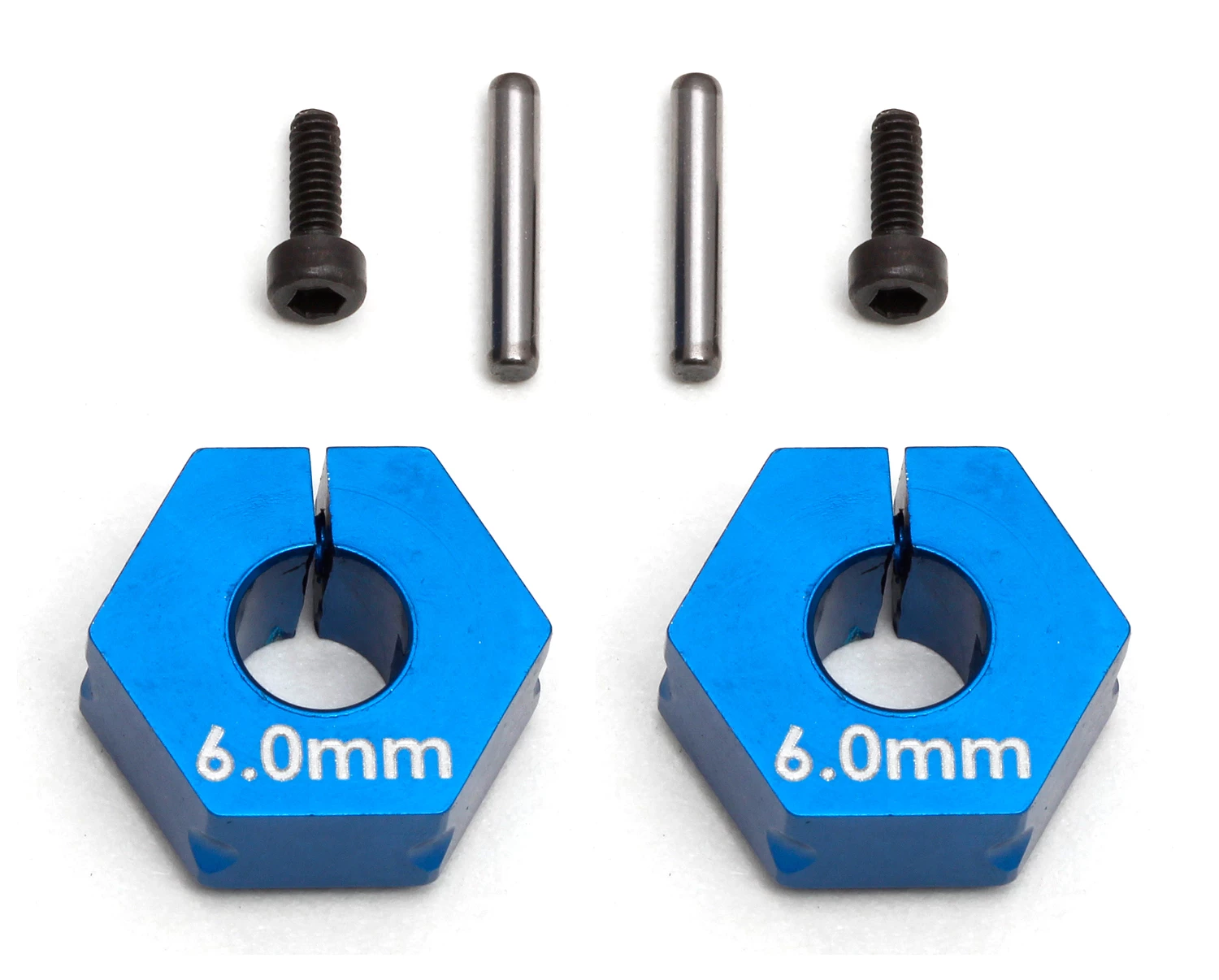 Team Associated Clamping Wheel Hex 6.0mm Blue (2) ASC71034