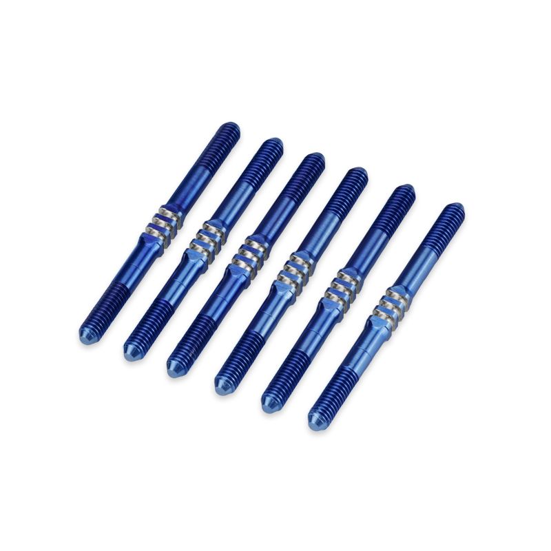 JConcepts B6.4 Fin Titanium Turnbuckle Set, 3.5 x 46mm, Blue - 2997-1