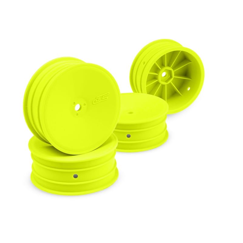 JConcepts Mono, 2.2" Front Wheel, Fits B6.4, YZ2, XB2, LD2, Yellow, 3347Y 4pcs