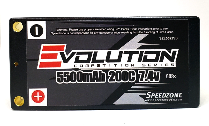 Evolution 5500mAh 200C 2S 7.4V Shorty Lipo Battery Pack - SZE5522SS